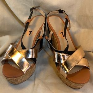 NWT Divietto all leather made in Brazil cork wedge 2